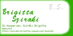 brigitta sziraki business card